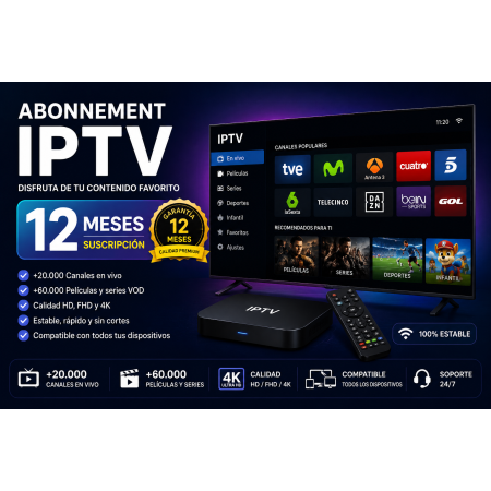 IPTV PREMIUM 12 MOIS